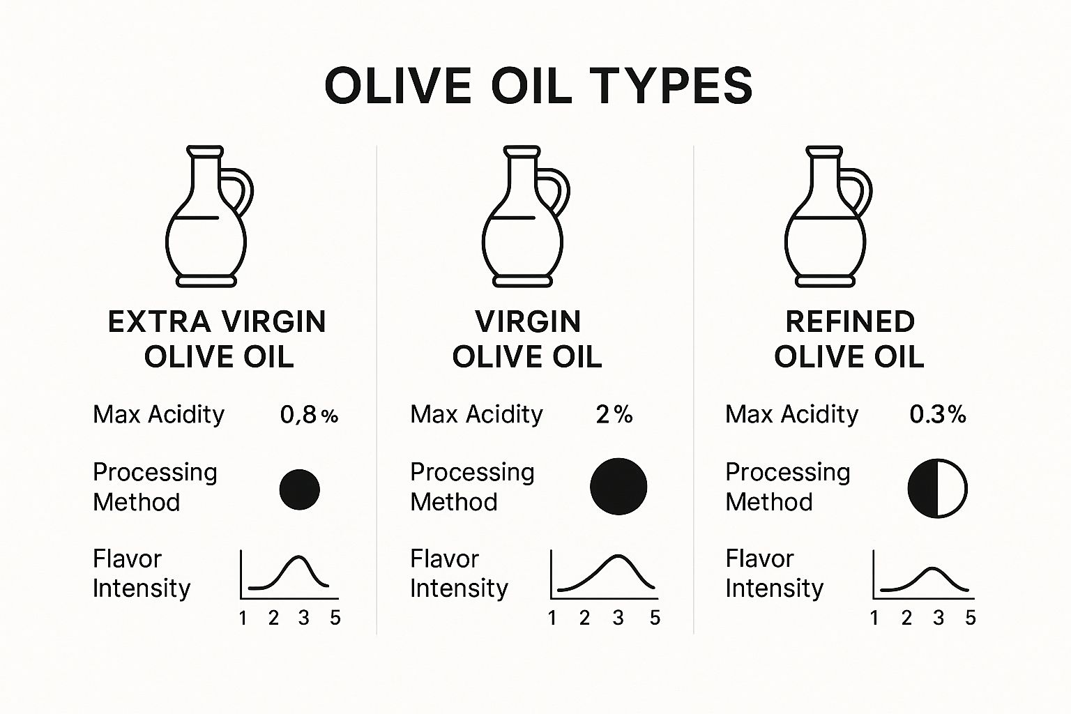 Infographic about extra virgin olive oil quality