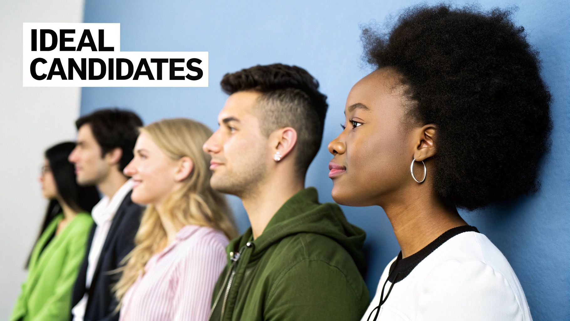 Close-up of a dermatologist examining a patient's scalp