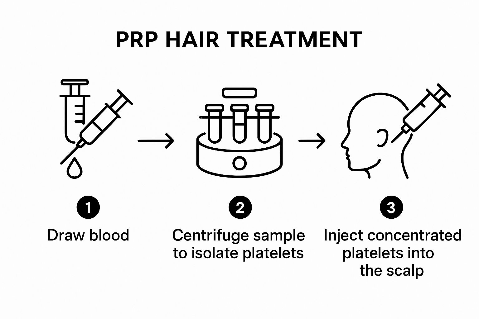 Infographic about does prp hair treatment work