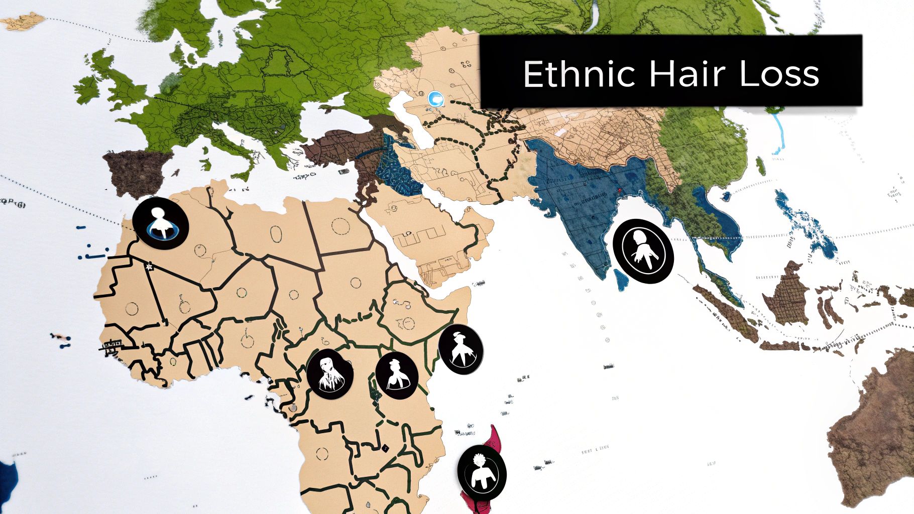 A diverse group of men with different hair types and ethnicities.