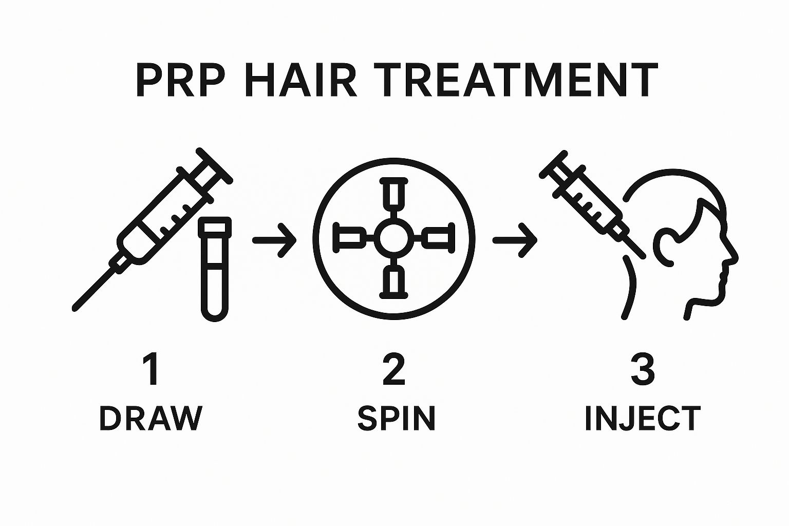 Infographic about prp hair treatment