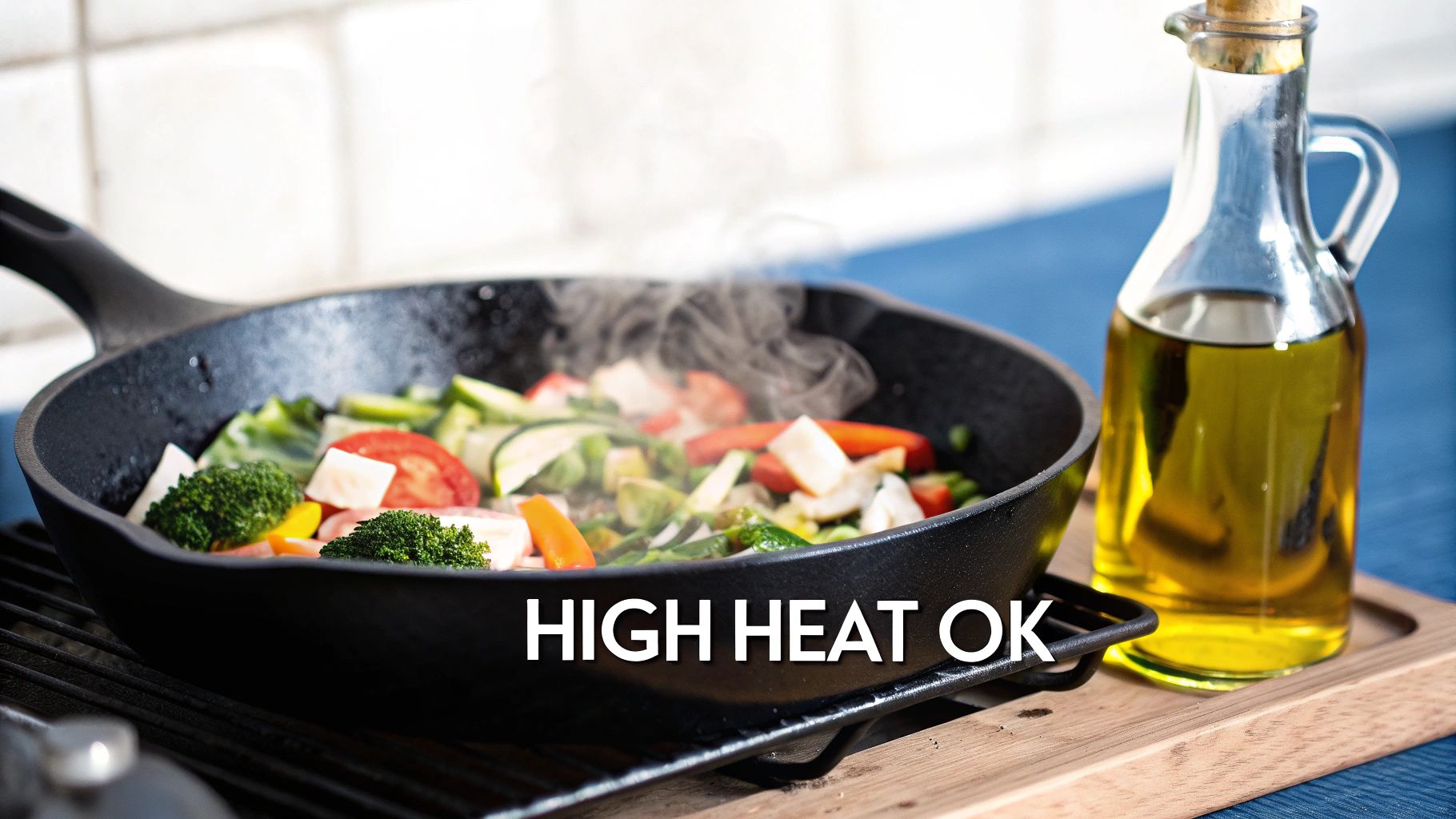 Myth #1: Extra Virgin Olive Oil Cannot Be Used for Cooking at High Temperatures