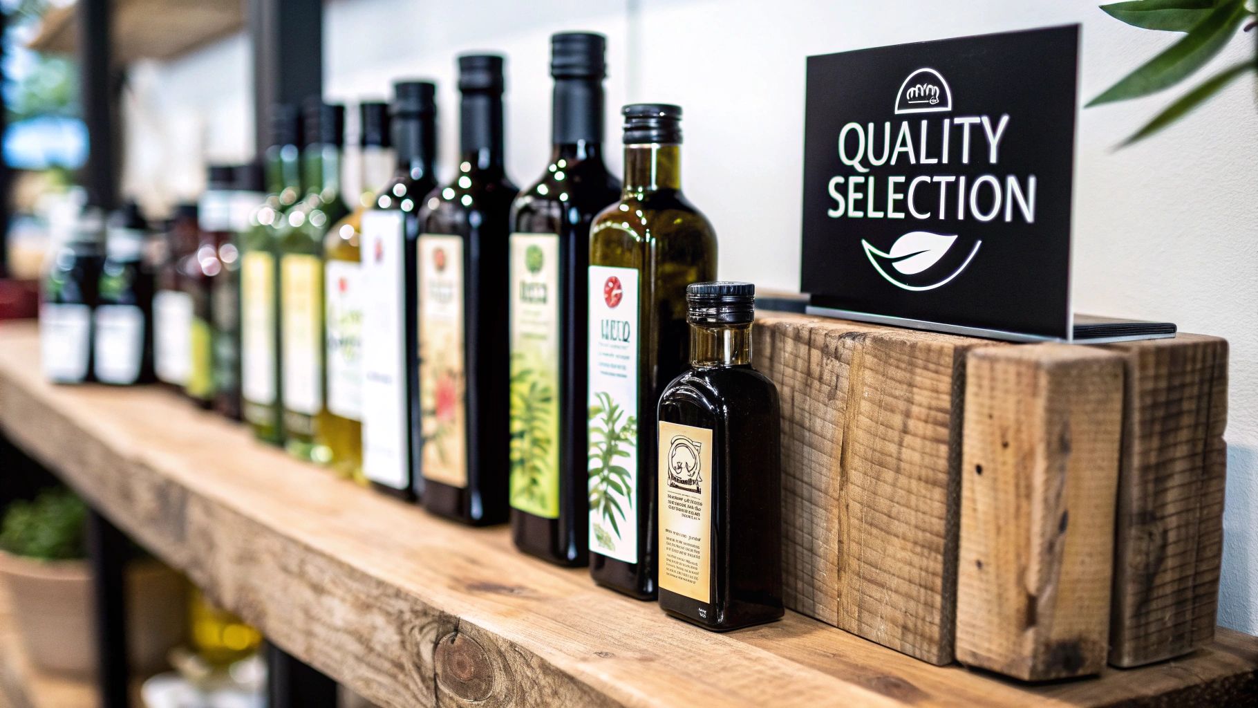 Olive oil tasting setup