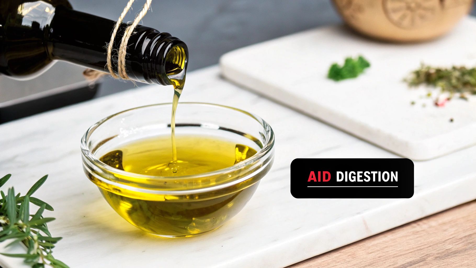 Olive oil being poured