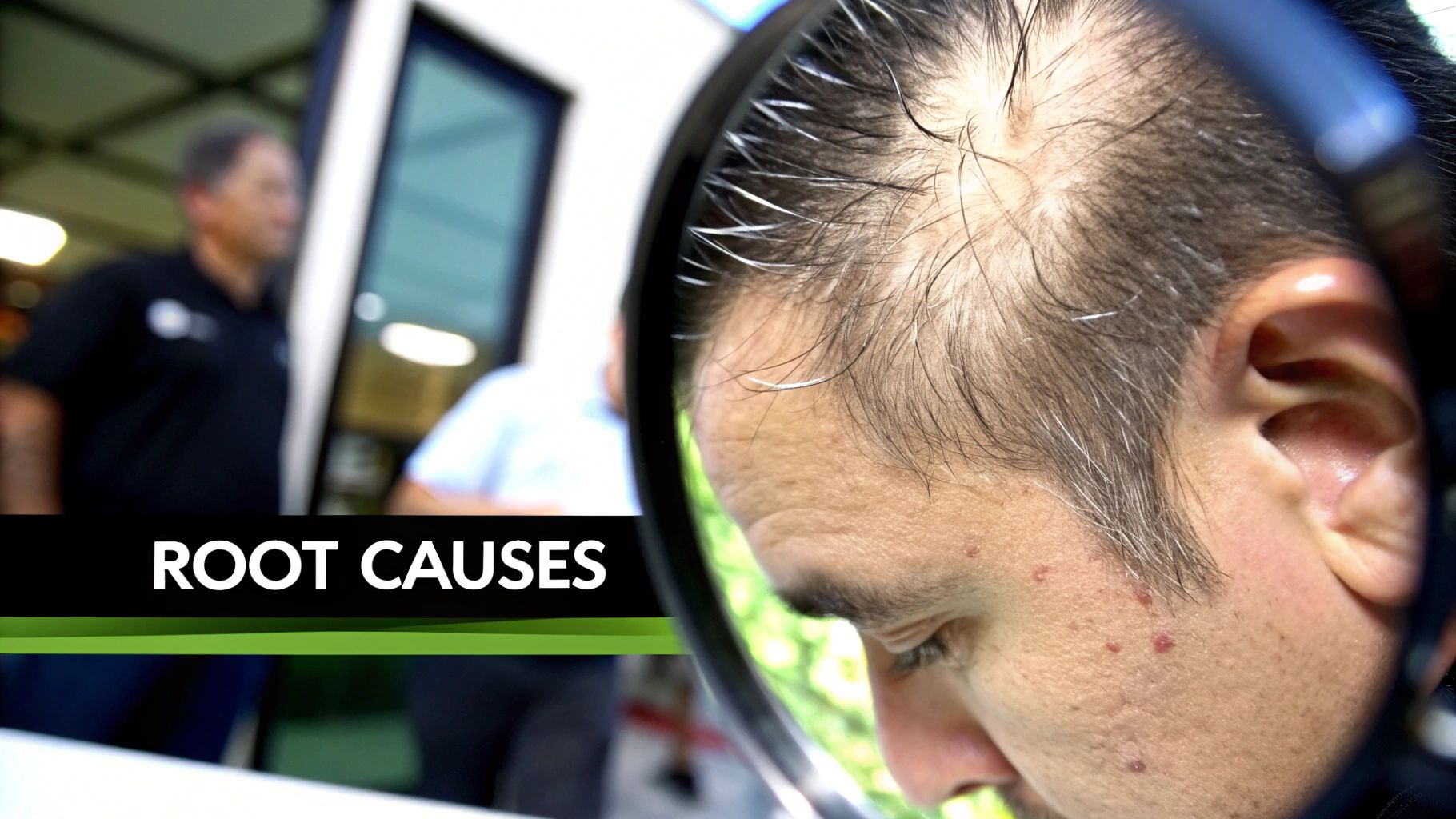 A microscopic view of a hair follicle, illustrating its structure.