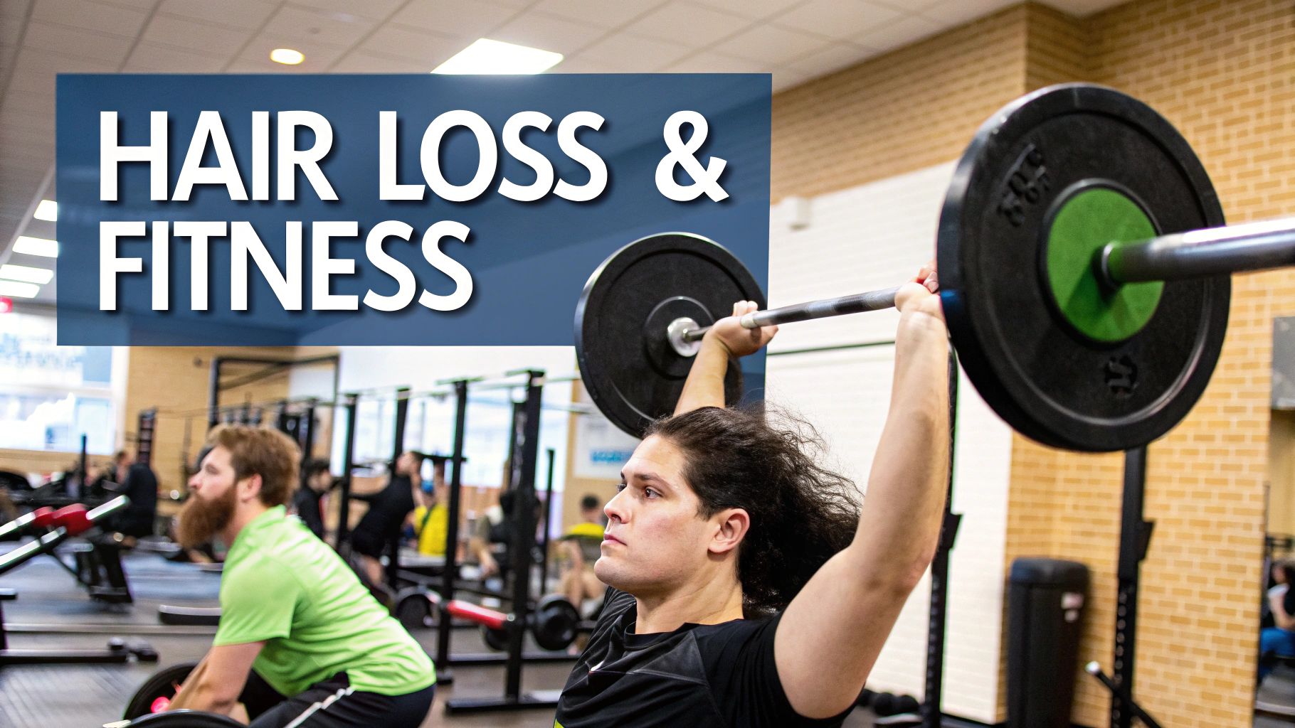 A person looking at their hairline in the mirror, concerned about hair loss.