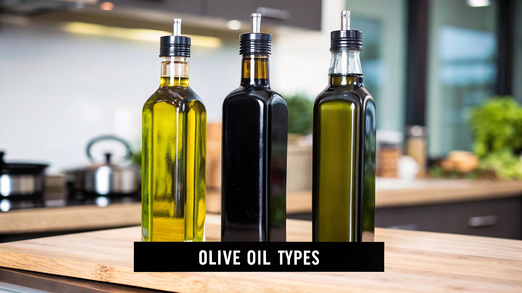 Glistening extra virgin olive oil being drizzled