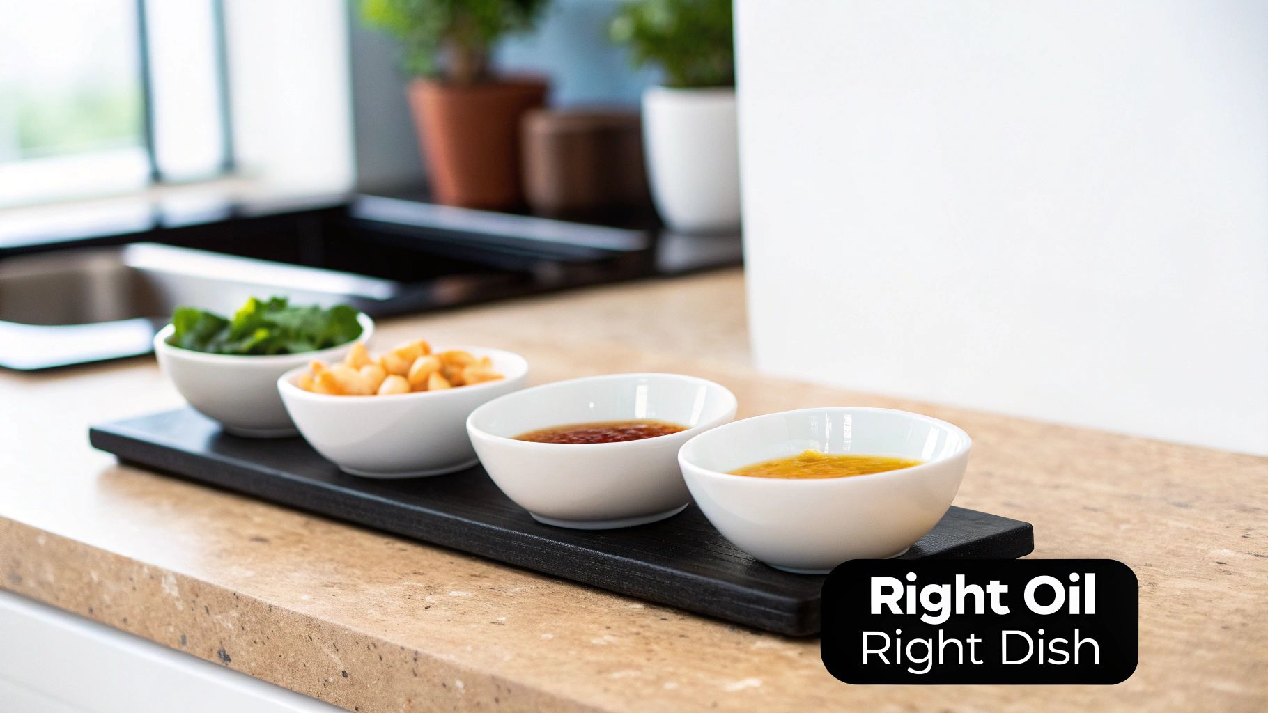 A person examining a bottle of olive oil
