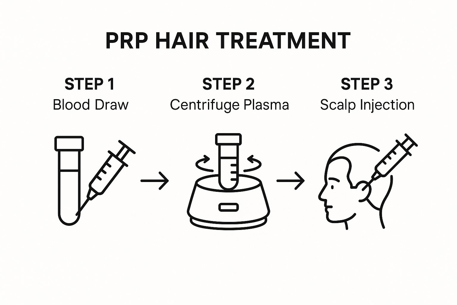 Infographic about prp hair treatment