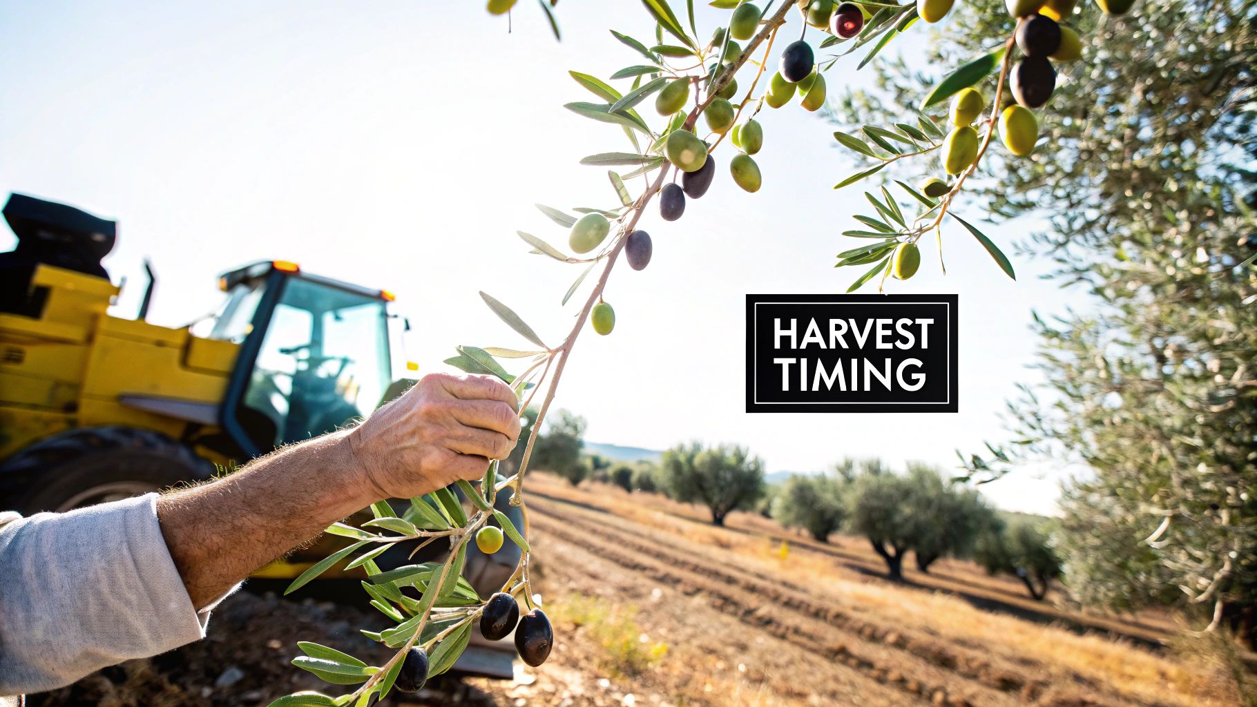 Olives being processed in a modern stainless steel mill