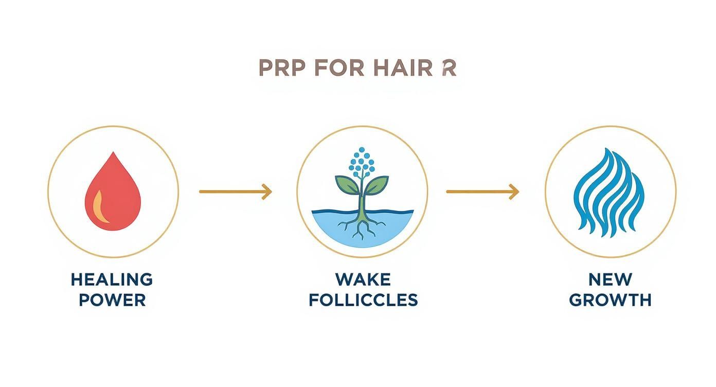 Infographic about prp procedure for hair