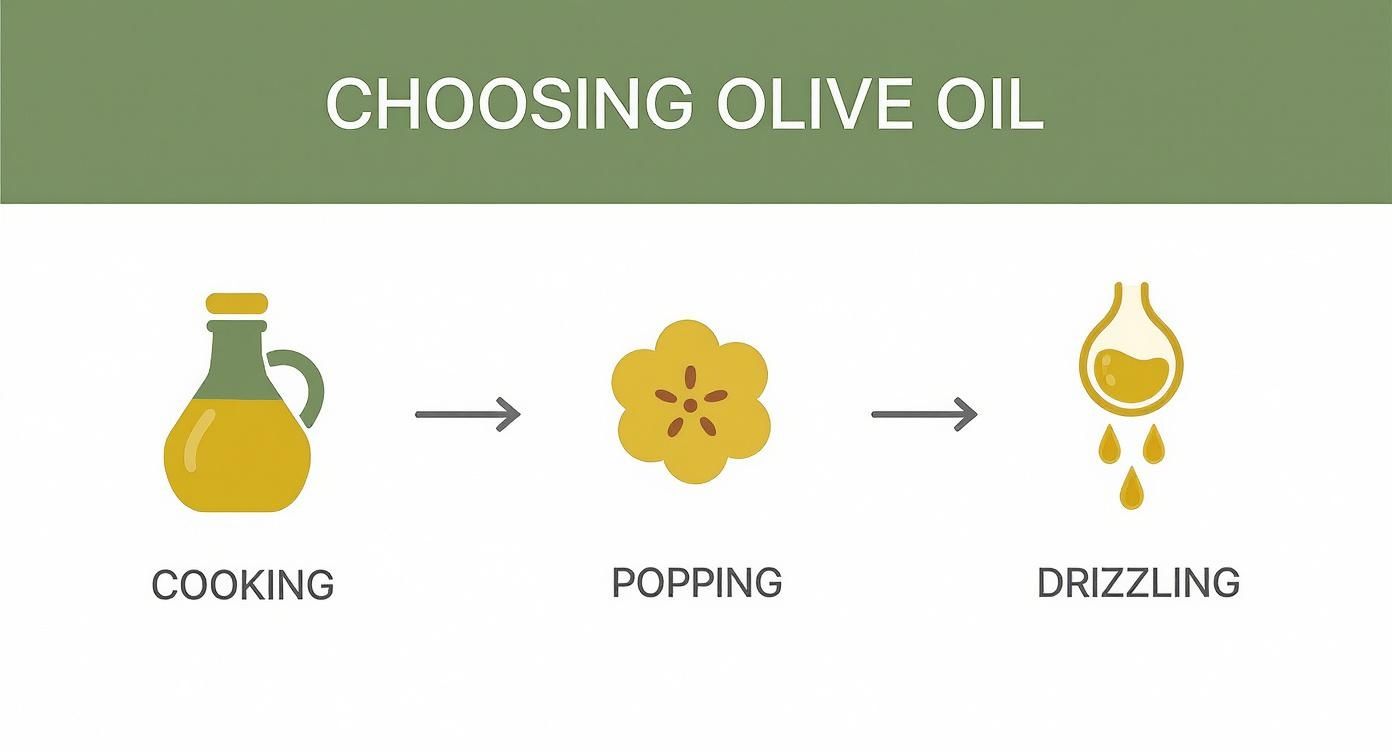 Infographic about can you use olive oil for popcorn