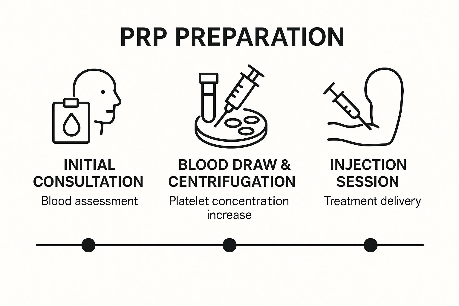 Infographic about prp hair treatment timeline