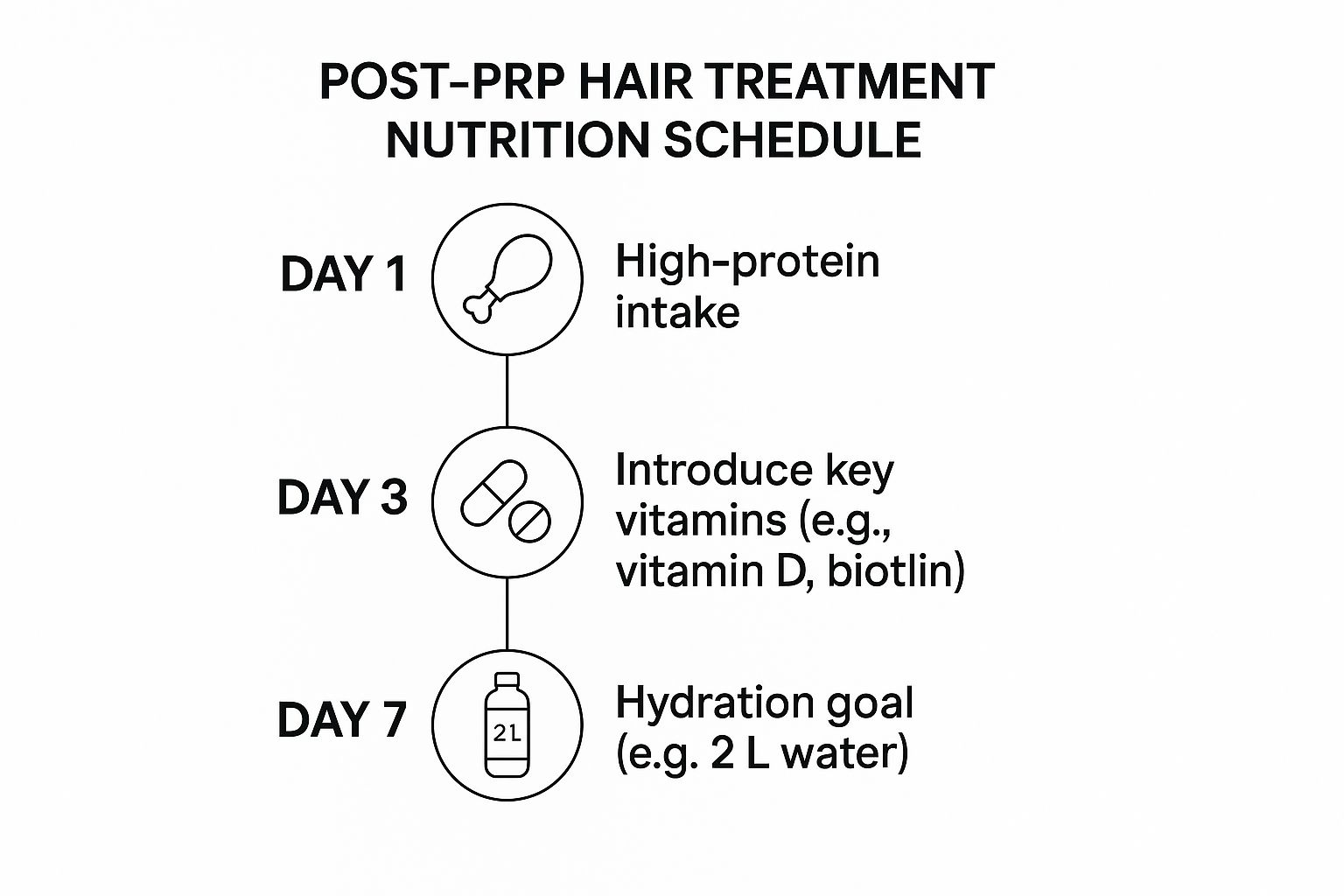 Infographic about prp hair treatment post care