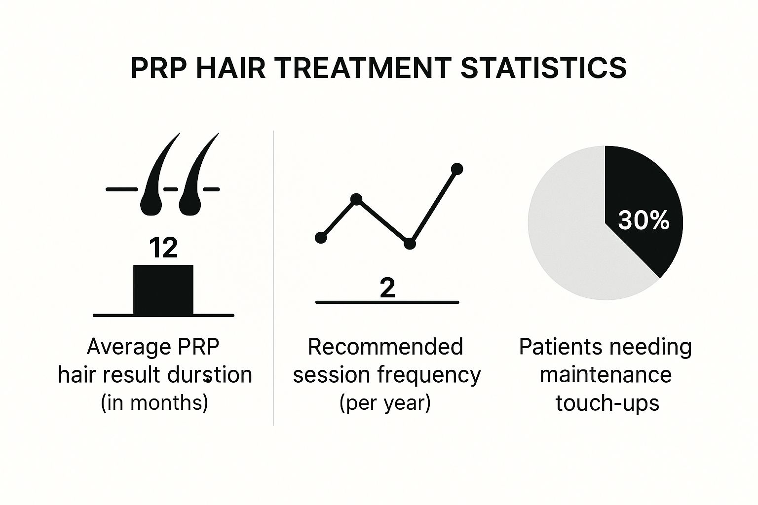 Infographic about how long does prp hair last
