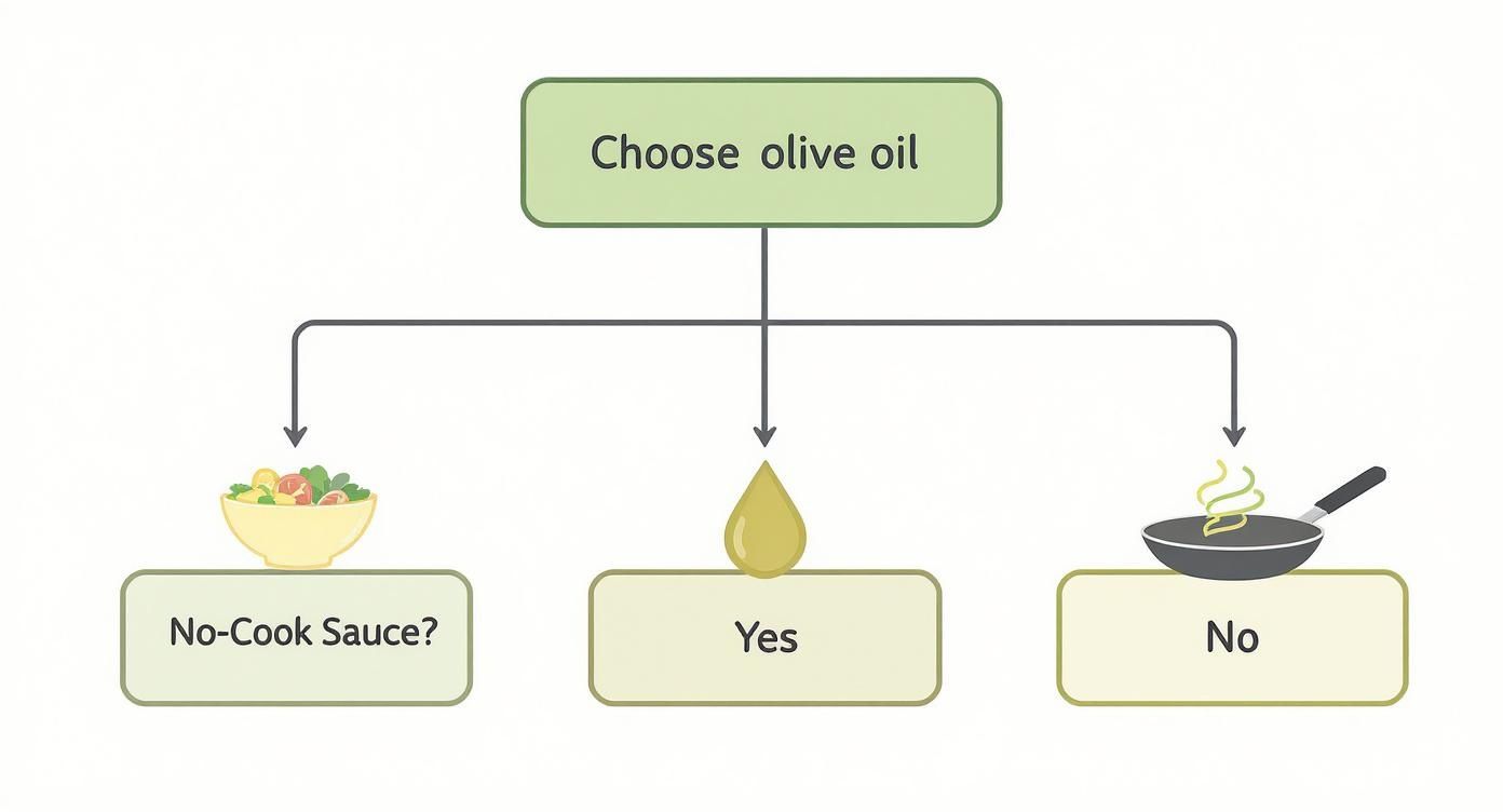 Infographic about sauces with olive oil