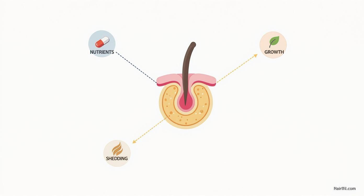 Infographic about what vitamins prevent hair loss