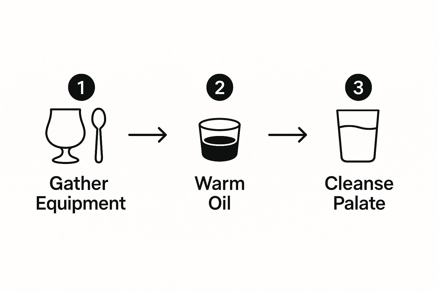 Infographic about how to taste olive oil