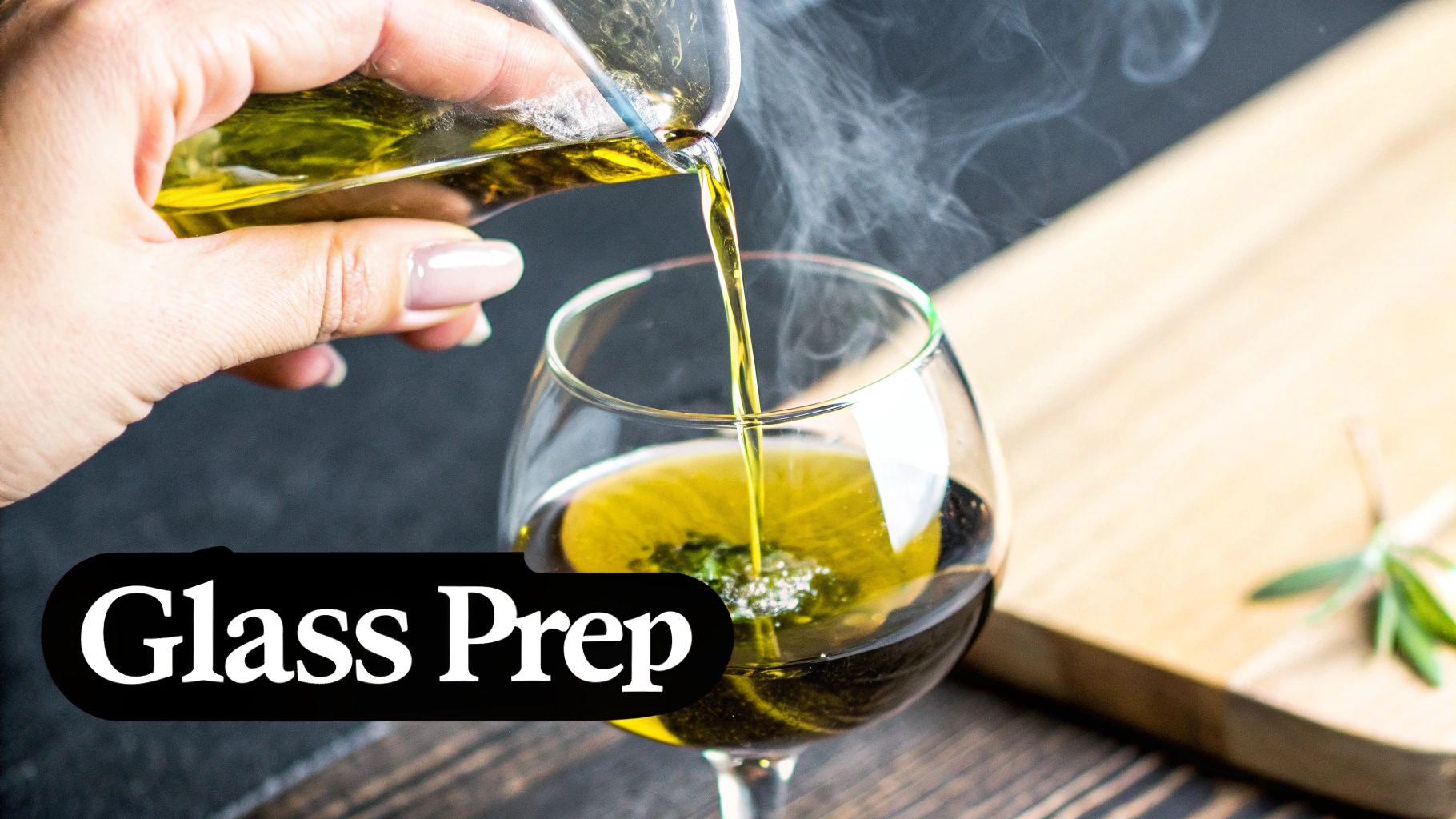 Olive oil tasting setup