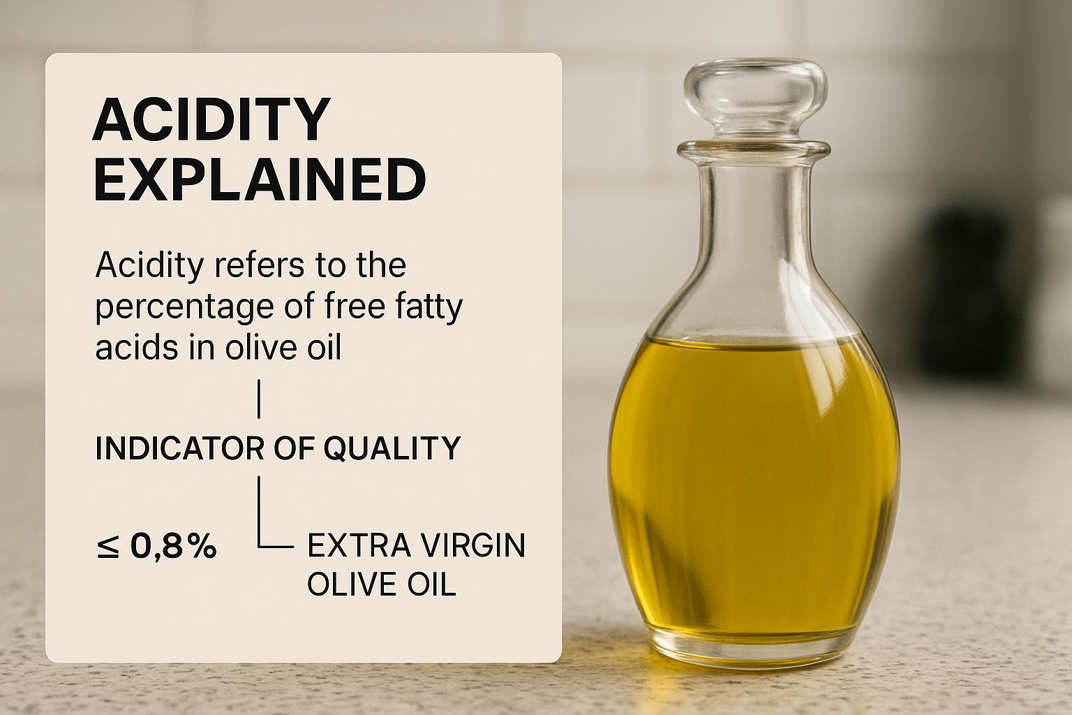 Infographic about olive oil acidity