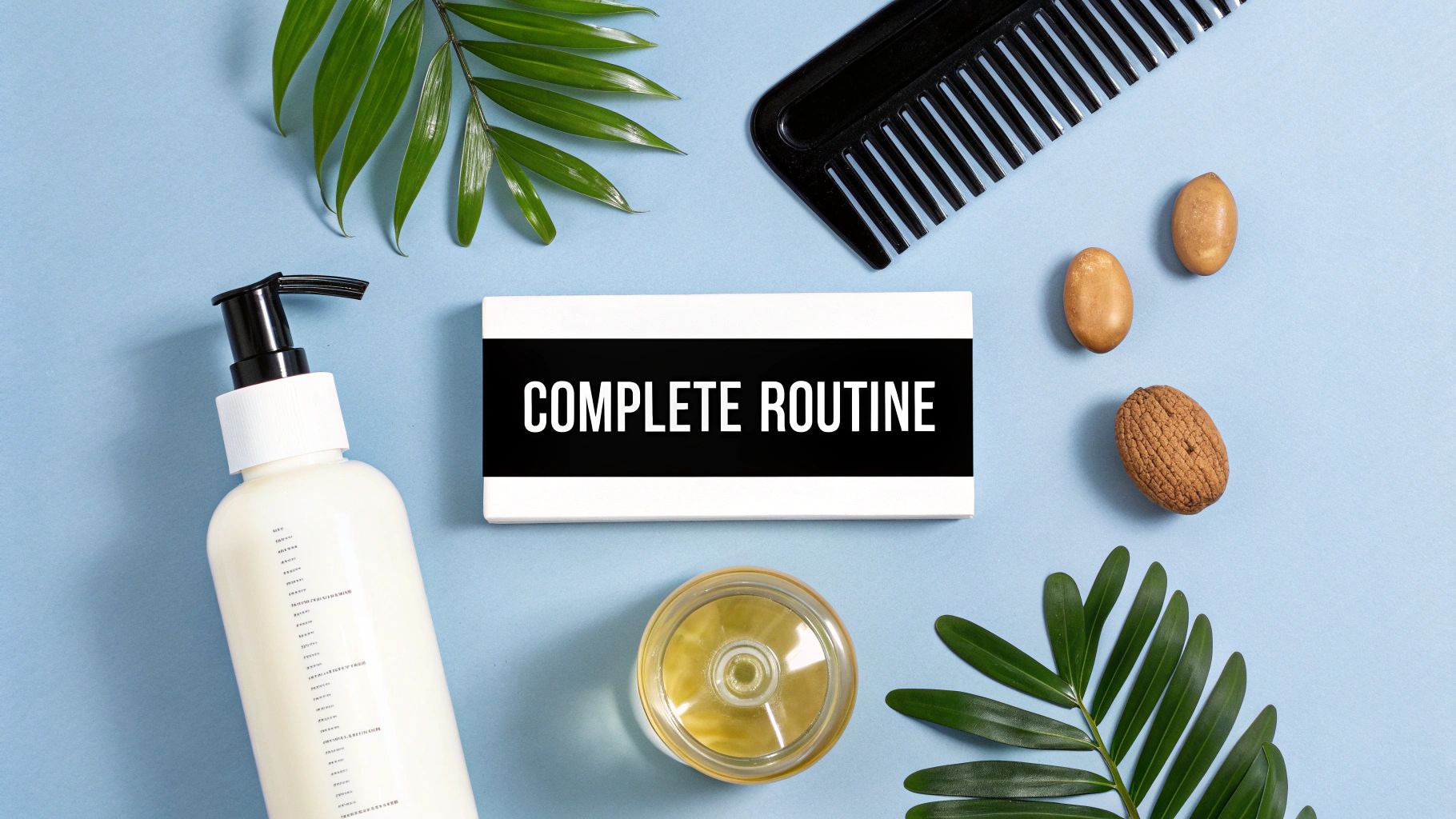 A person with healthy hair looking at their reflection in a window