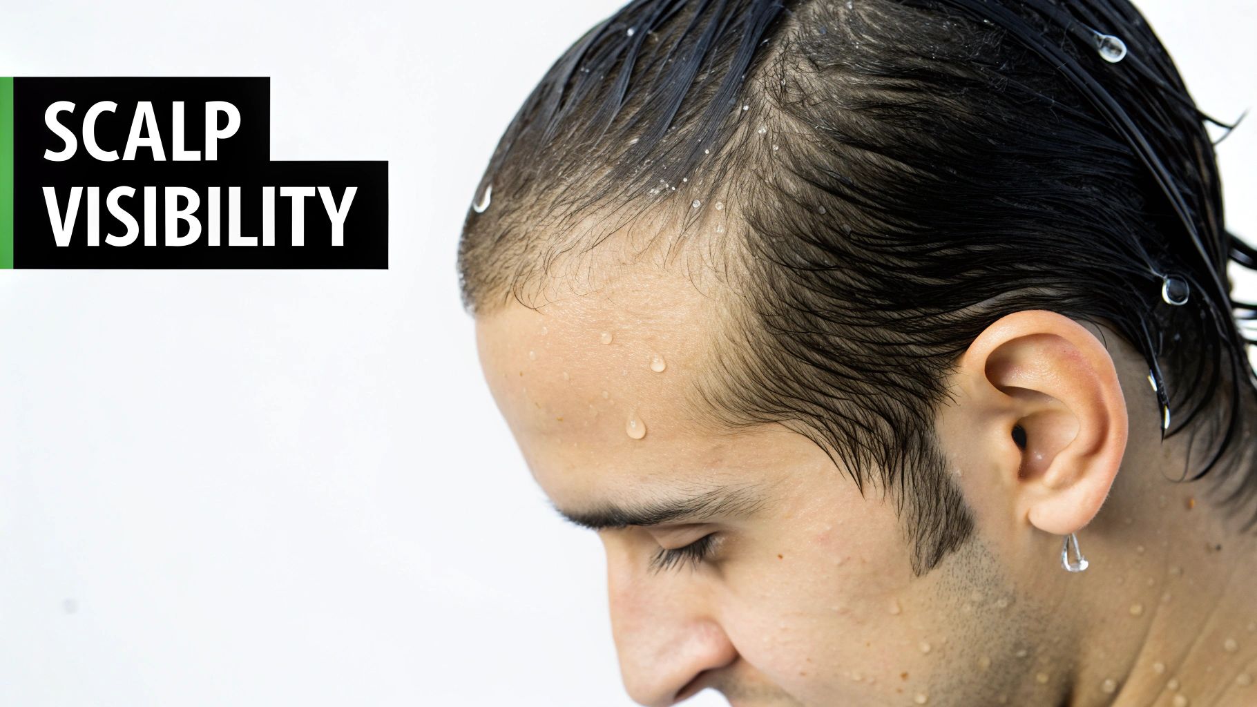 Visible Scalp Through Wet Hair