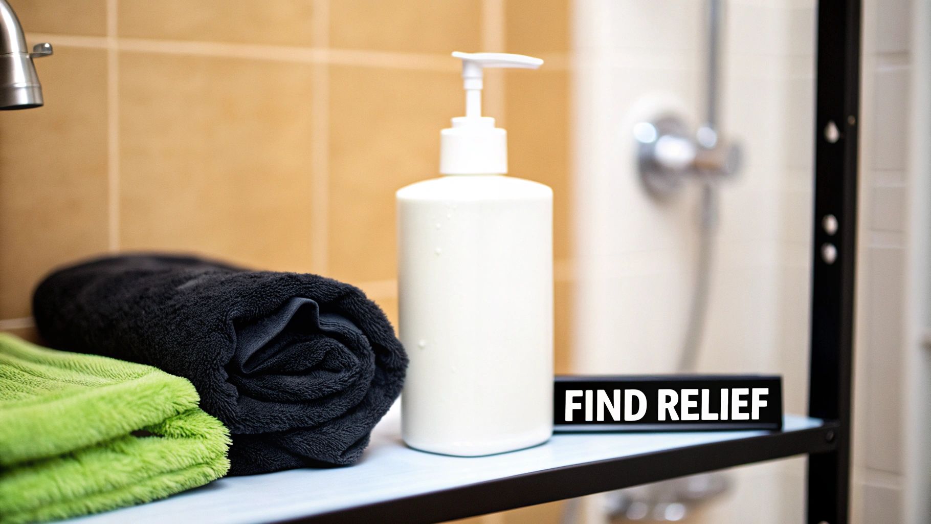 A person looking at their thinning hair in the mirror with concern