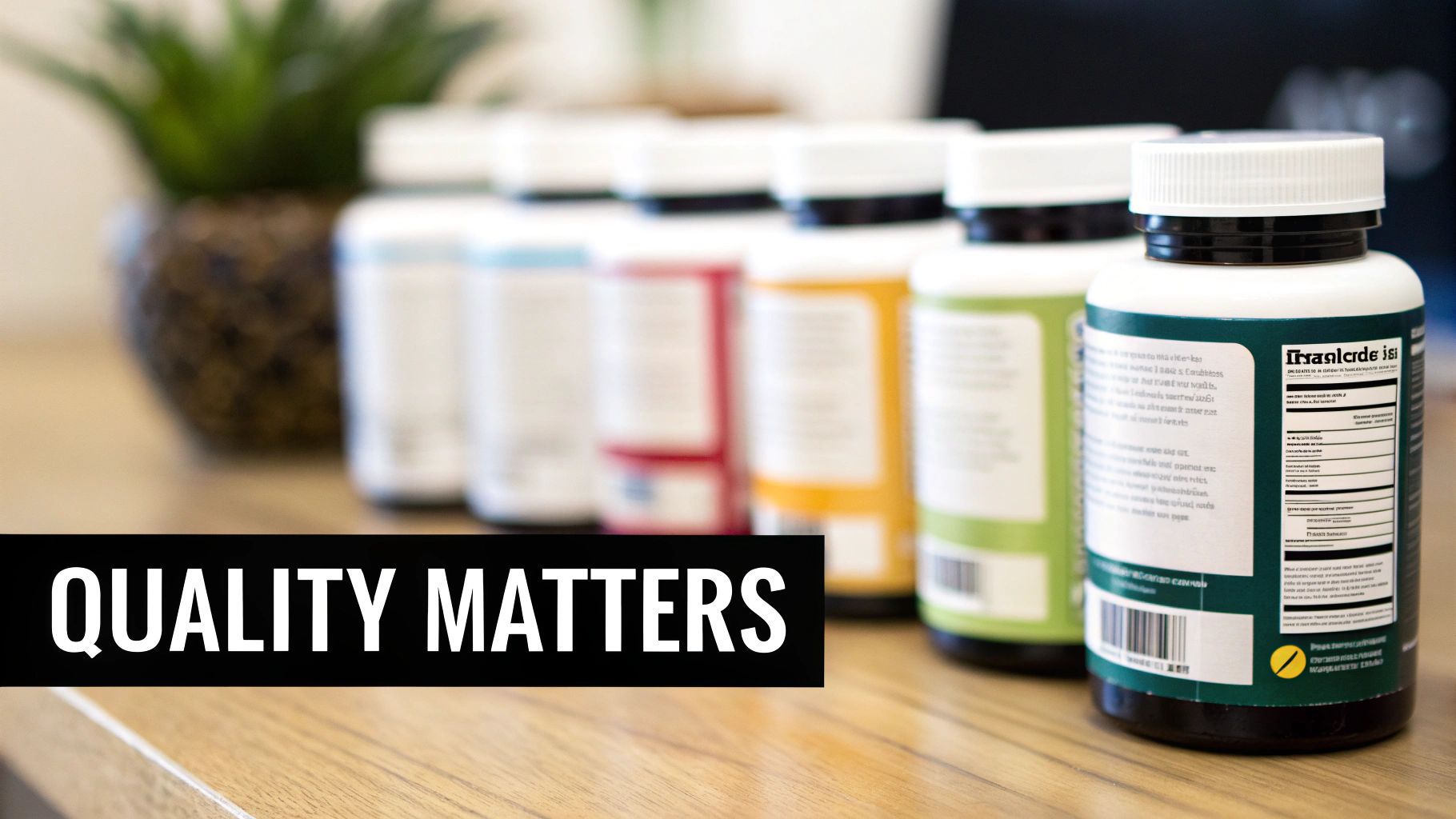 Bottles of saw palmetto supplements on a shelf