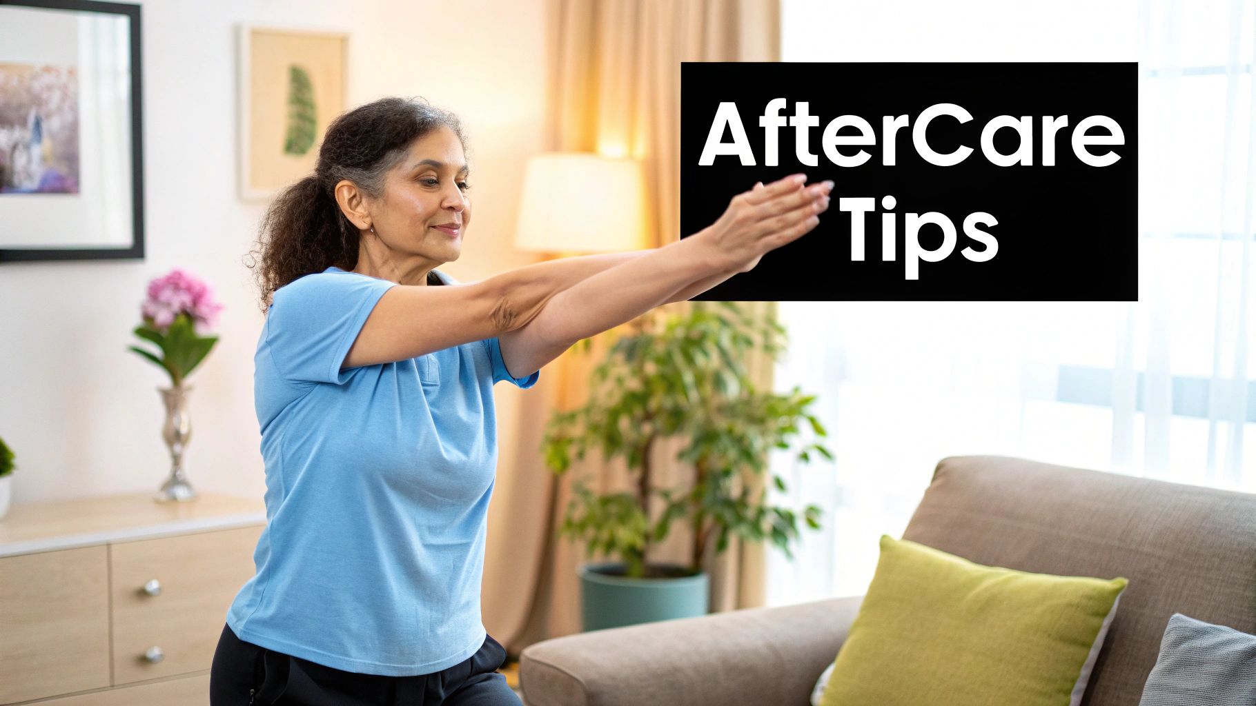 Patient receiving a PRP injection