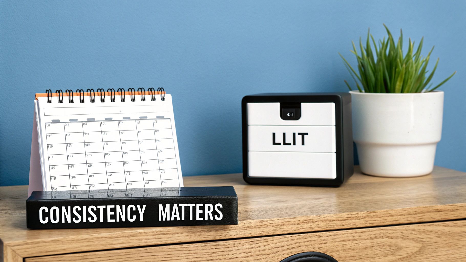 A man using a low-level laser therapy device for hair loss at home