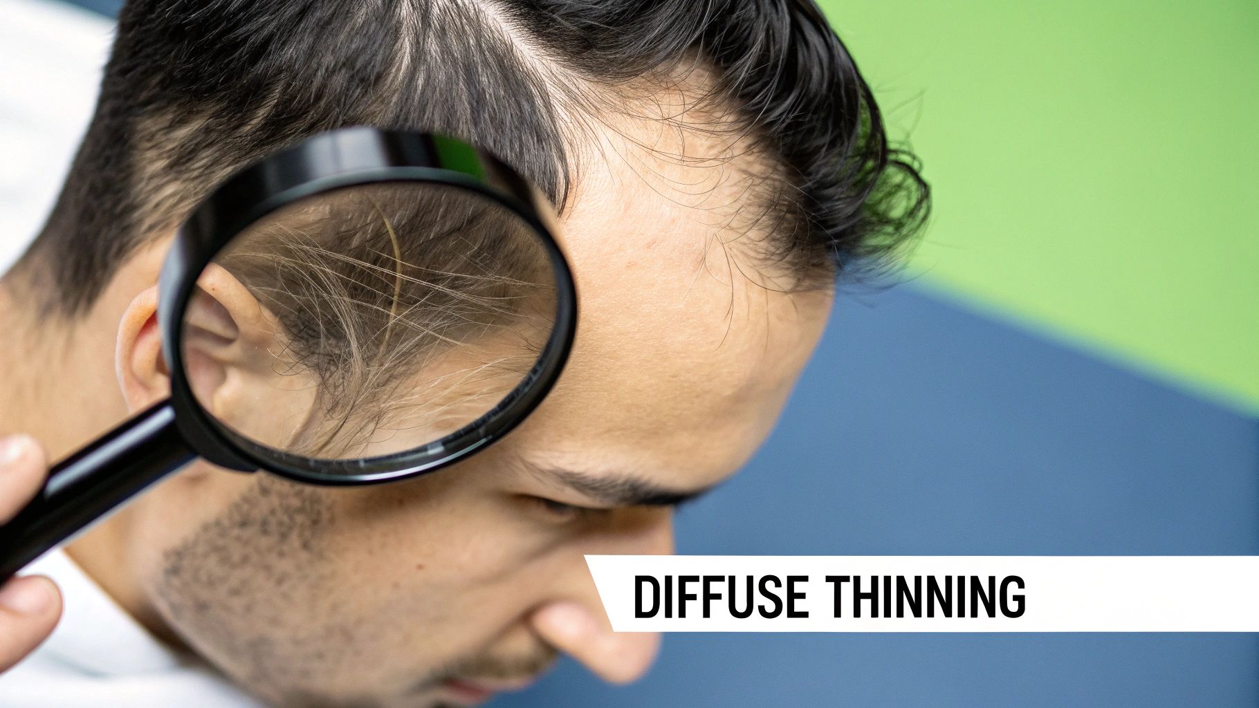 Diffuse thinning across the scalp