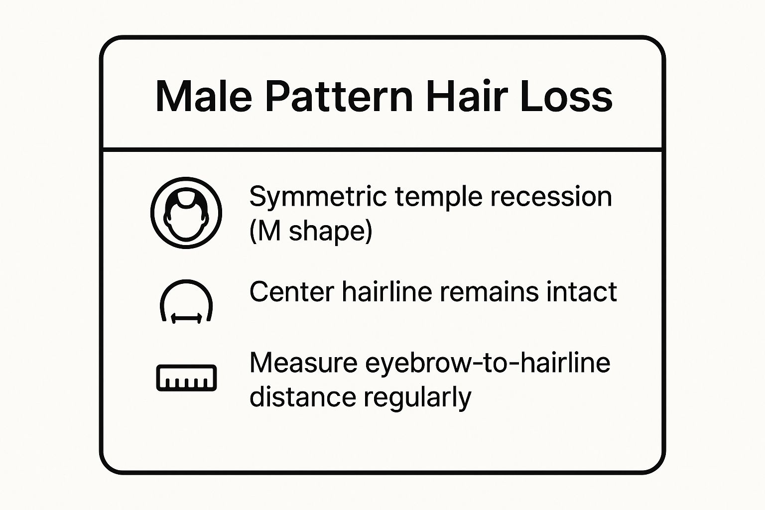 Infographic showing key data about M-Shaped Hairline Formation