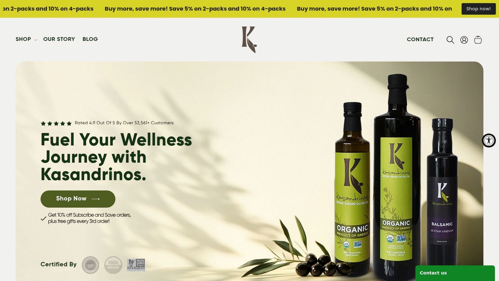 Kasandrinos International Organic Extra Virgin Olive Oil