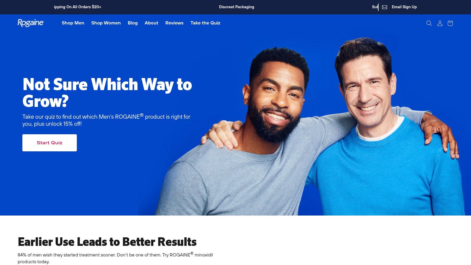 Rogaine (official site)