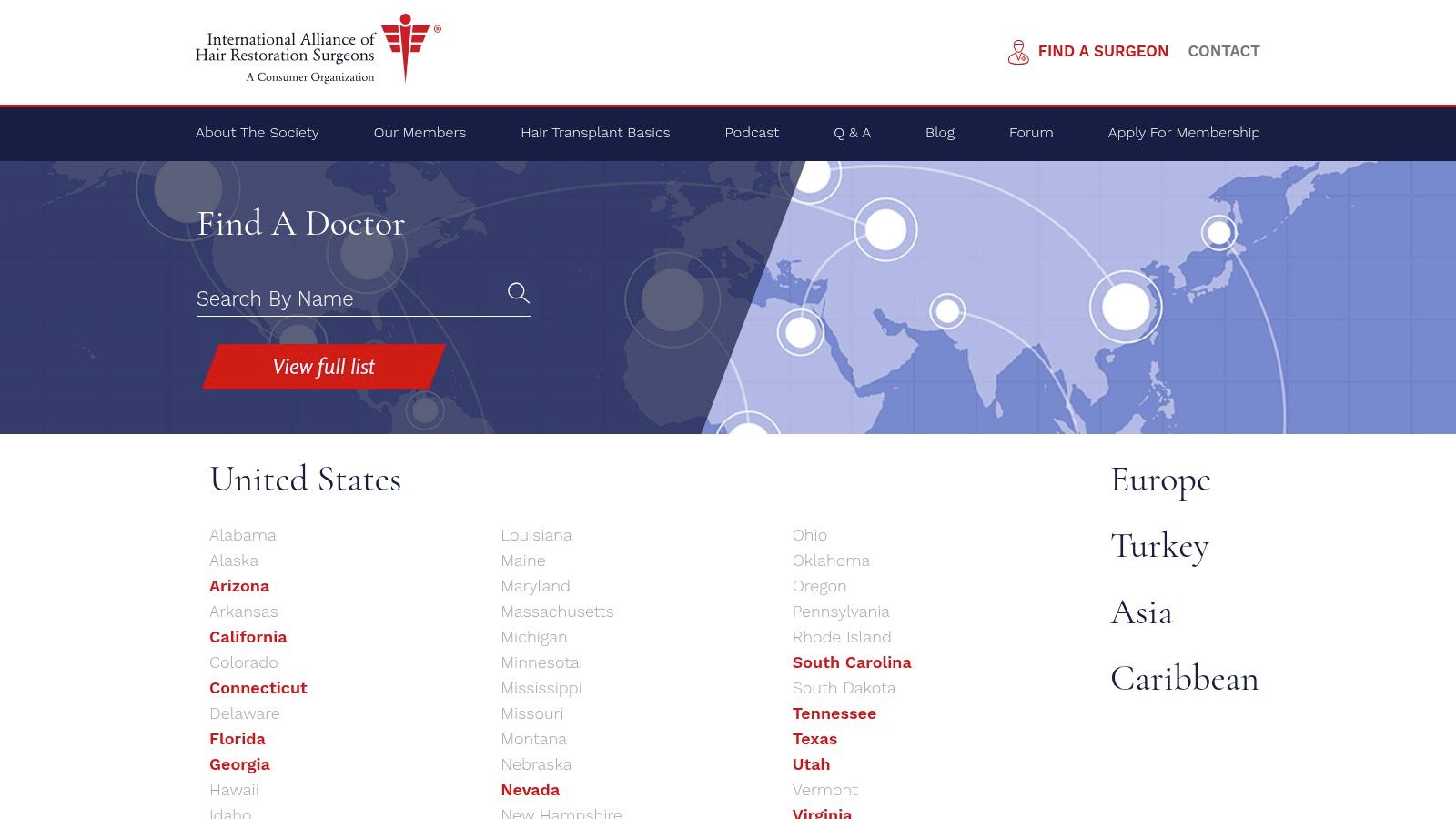 IAHRS (International Alliance of Hair Restoration Surgeons)