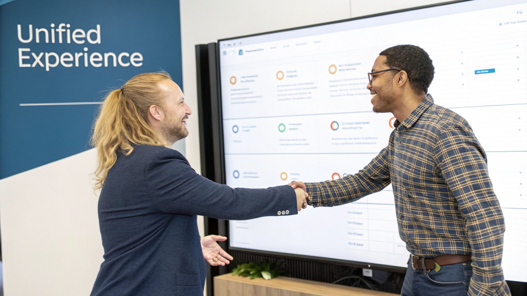 A team collaborating to unify customer support and service strategies