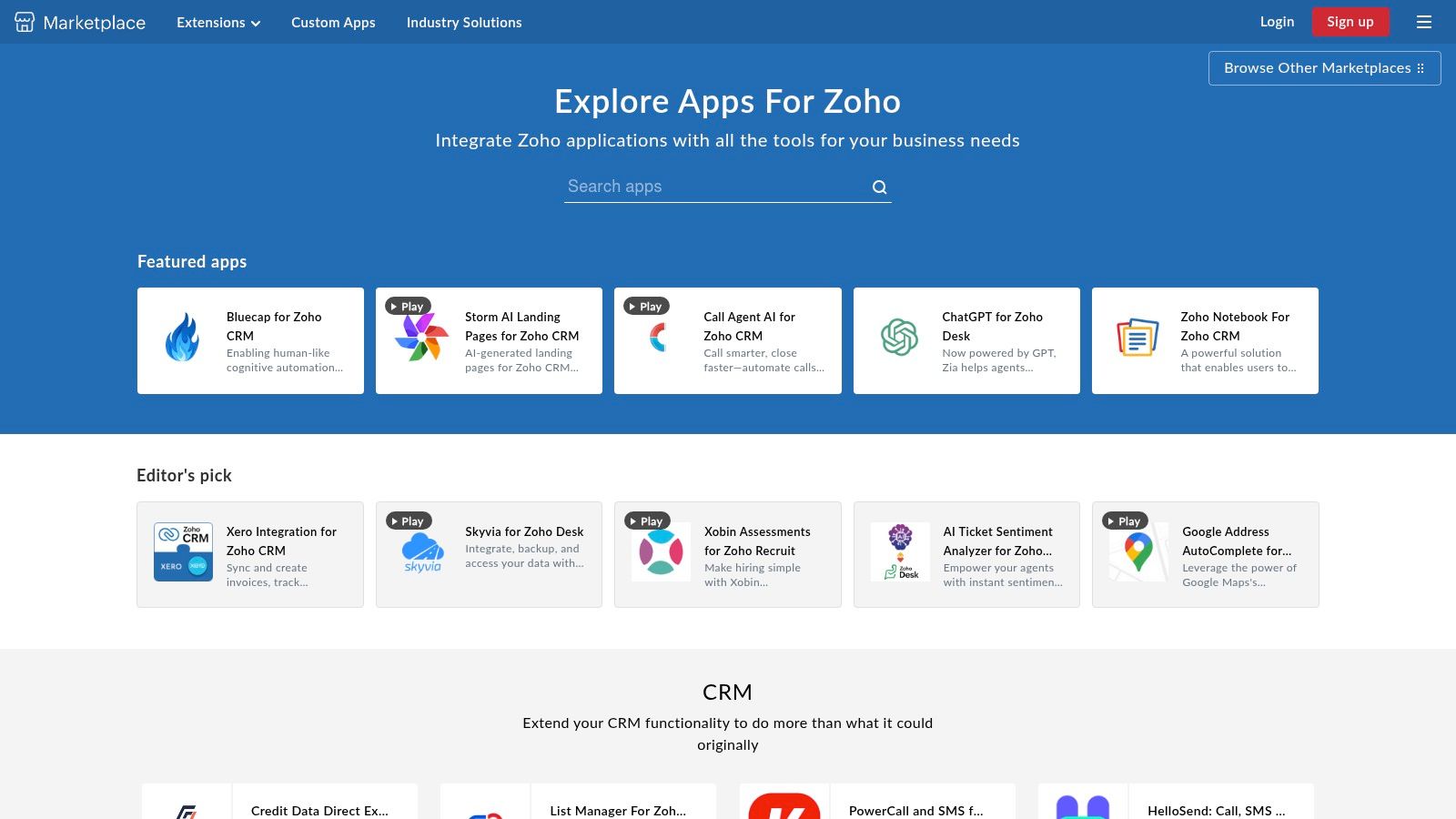 Zoho Marketplace