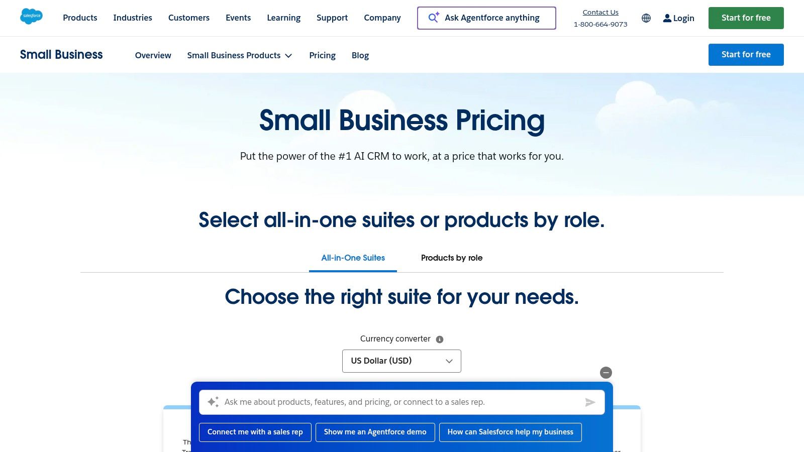 Salesforce for Small Business (Starter and Pro Suites)
