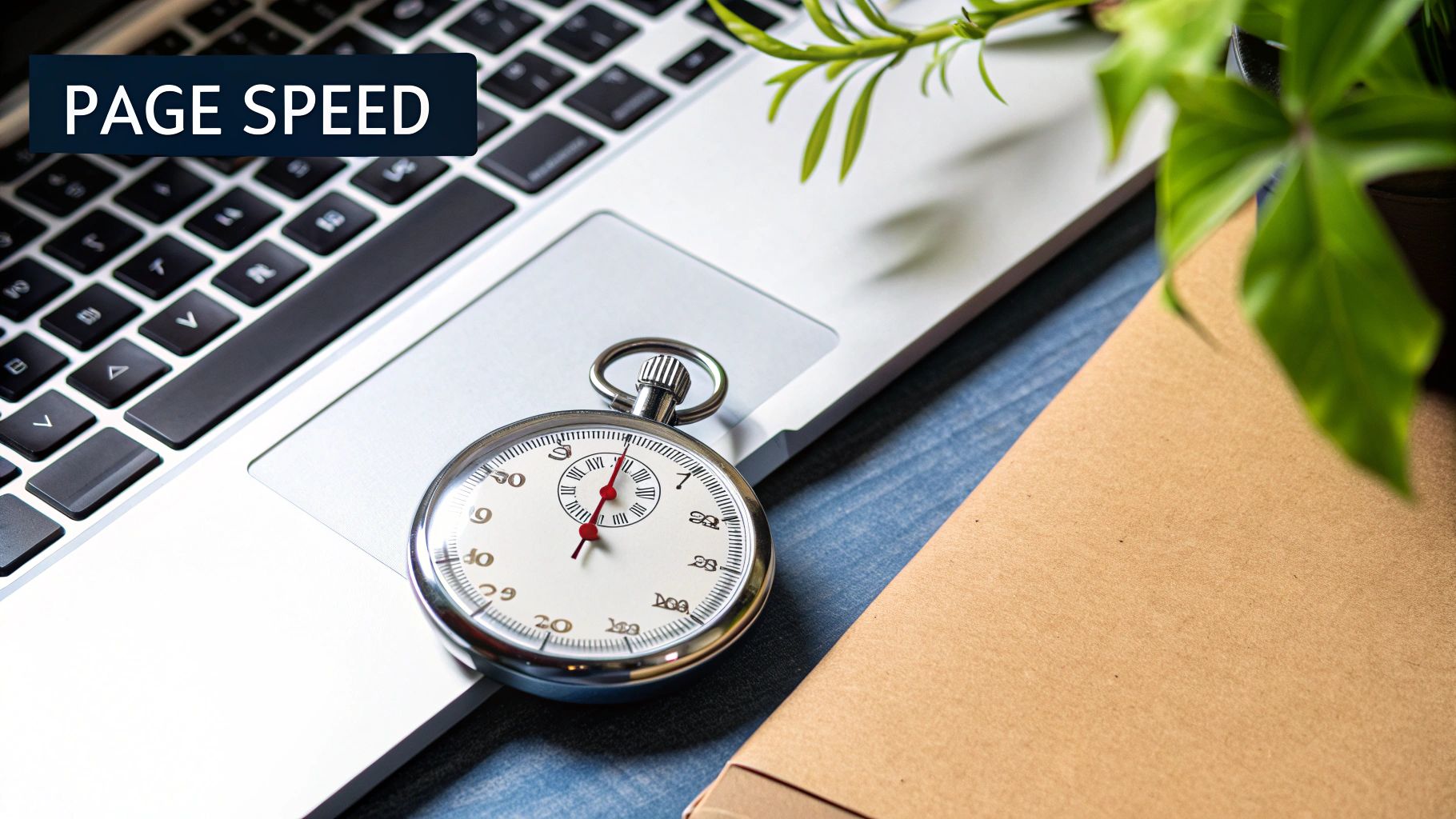 An infographic illustrating key factors for page speed optimization, including image compression, browser caching, and minimizing HTTP requests.