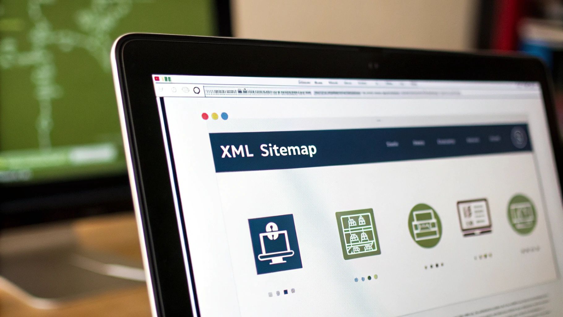 An image illustrating the structure of an XML sitemap, showing URL entries with metadata like last modification date and priority level.