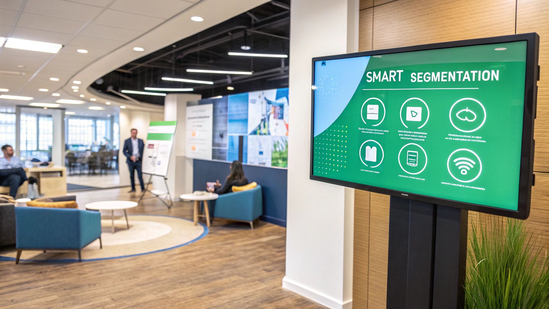 A digital storefront on a laptop screen showing a personalized B2B e-commerce experience, reflecting smart segmentation.