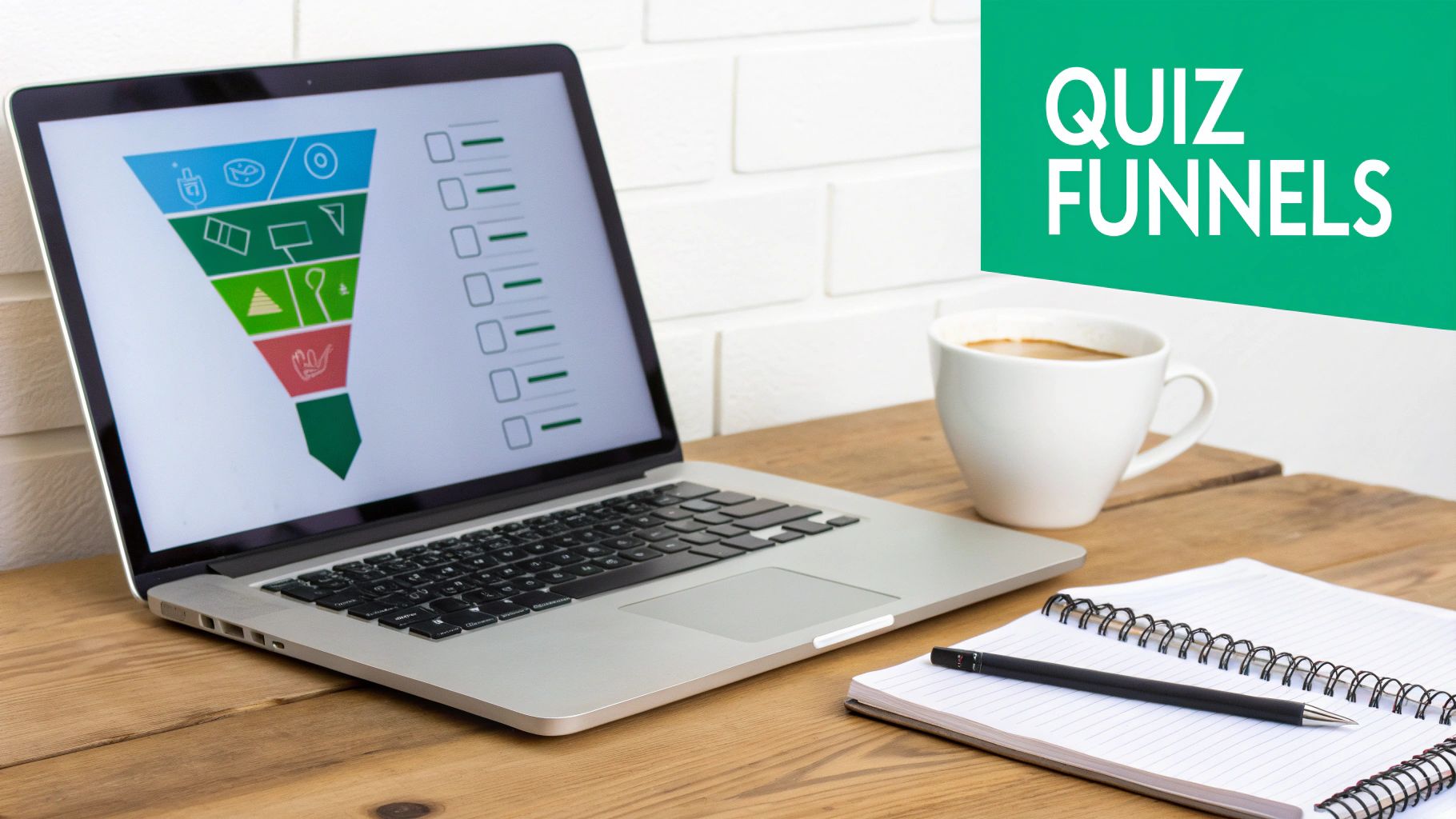 A person interacting with a quiz on a tablet, symbolizing the engagement of interactive content.