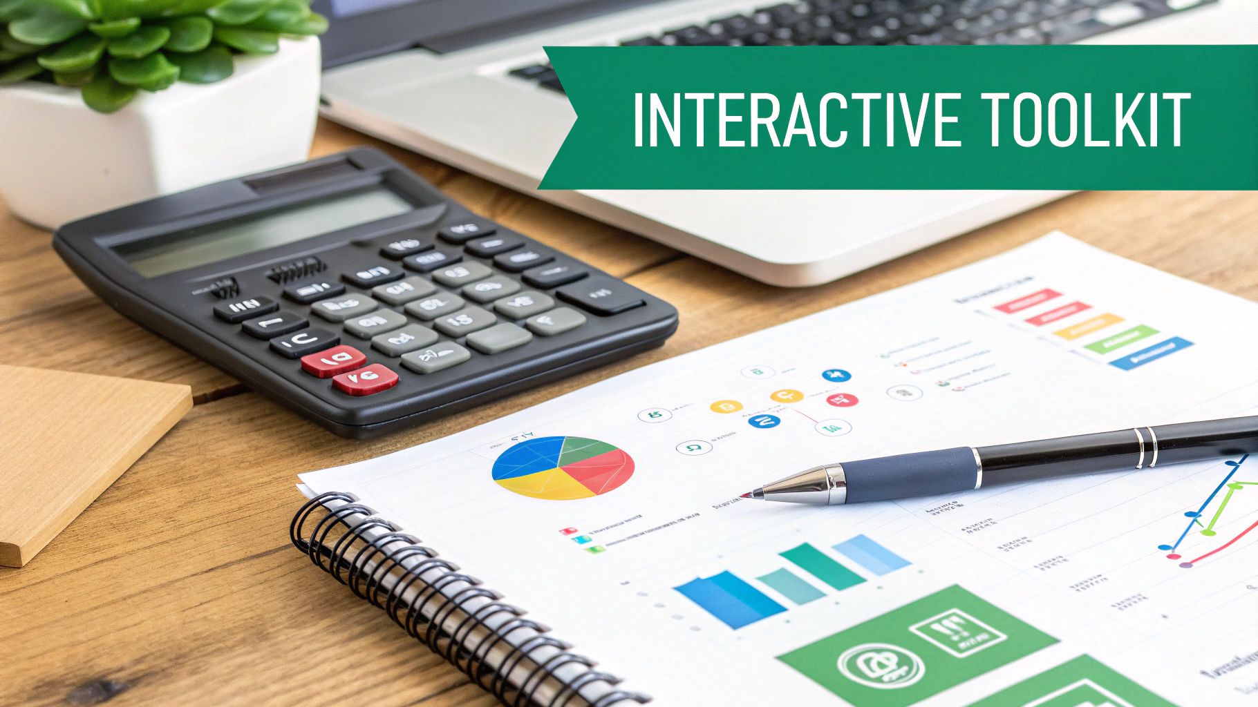 A person using a laptop with a colourful, interactive quiz interface on the screen, illustrating how to build engagement.