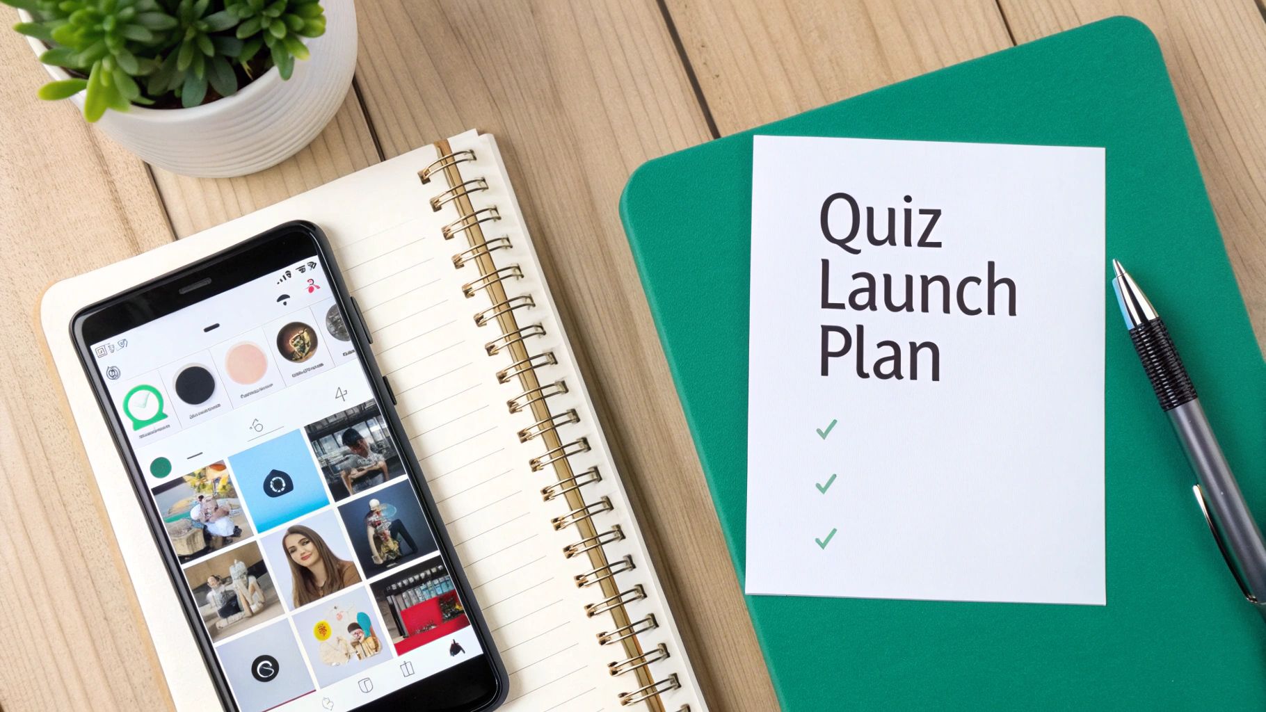 A person using a smartphone with an Instagram interface, showing engagement with a quiz.