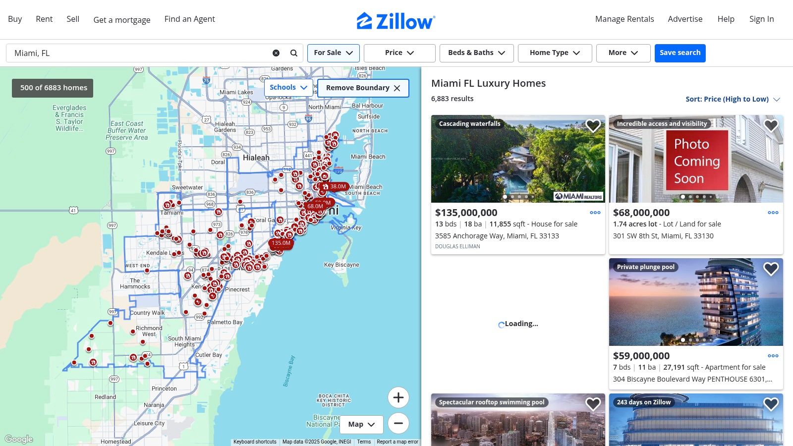 Casas en venta en Miami, Florida - Luxury Waterfront Property