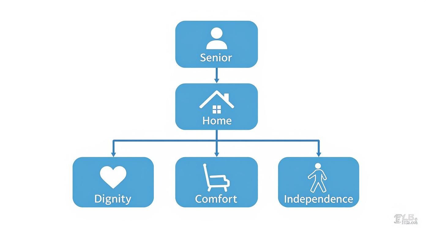 Infographic about senior care at home