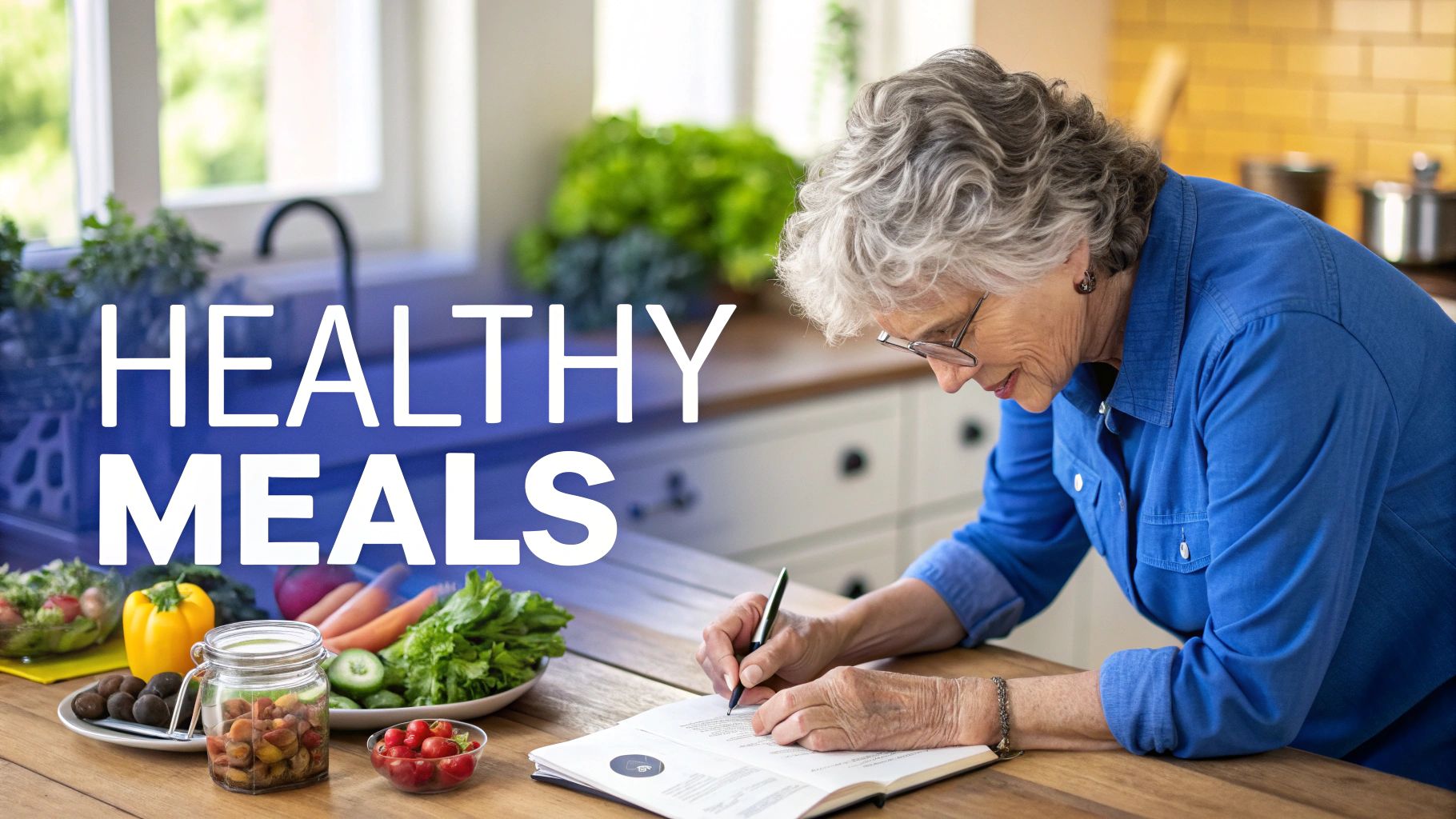 Senior enjoying a healthy meal