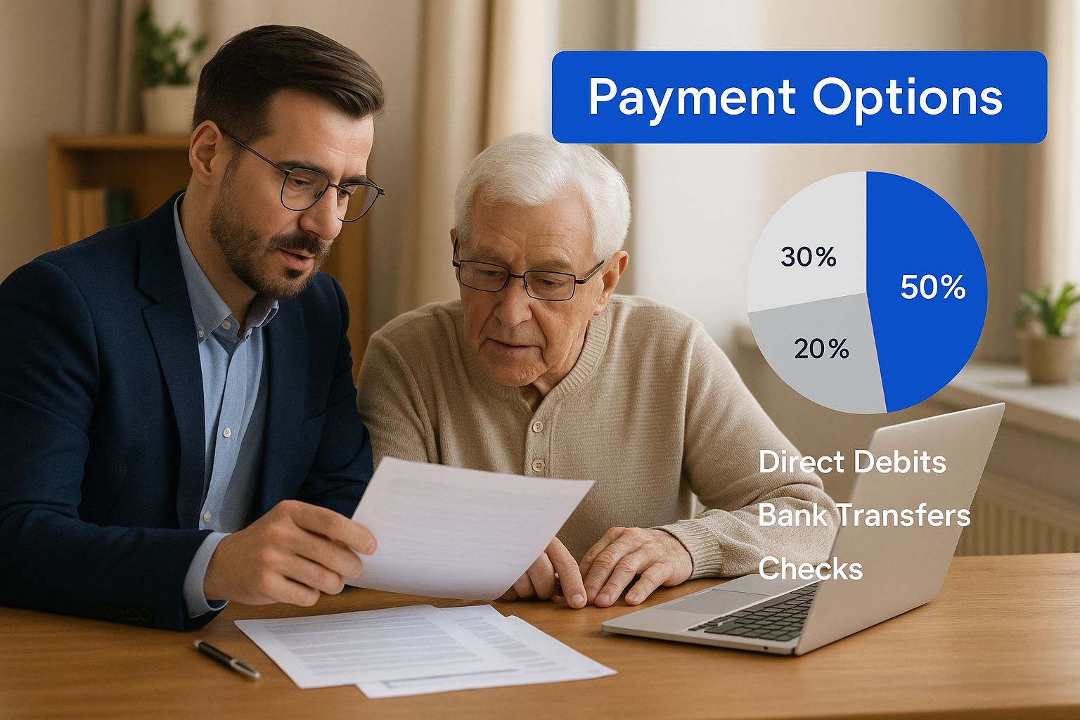 Infographic about how to pay for home care