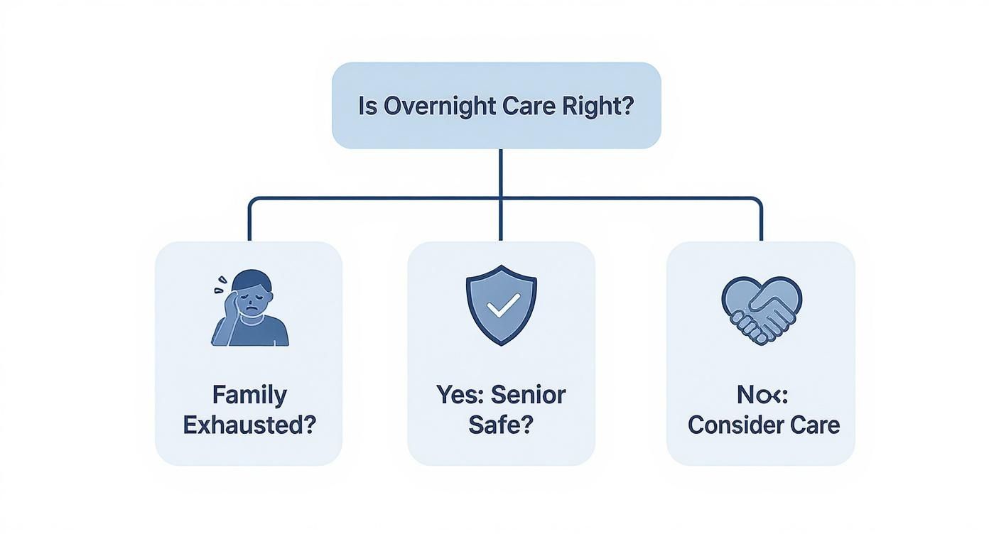 Infographic about overnight caregiver for elderly