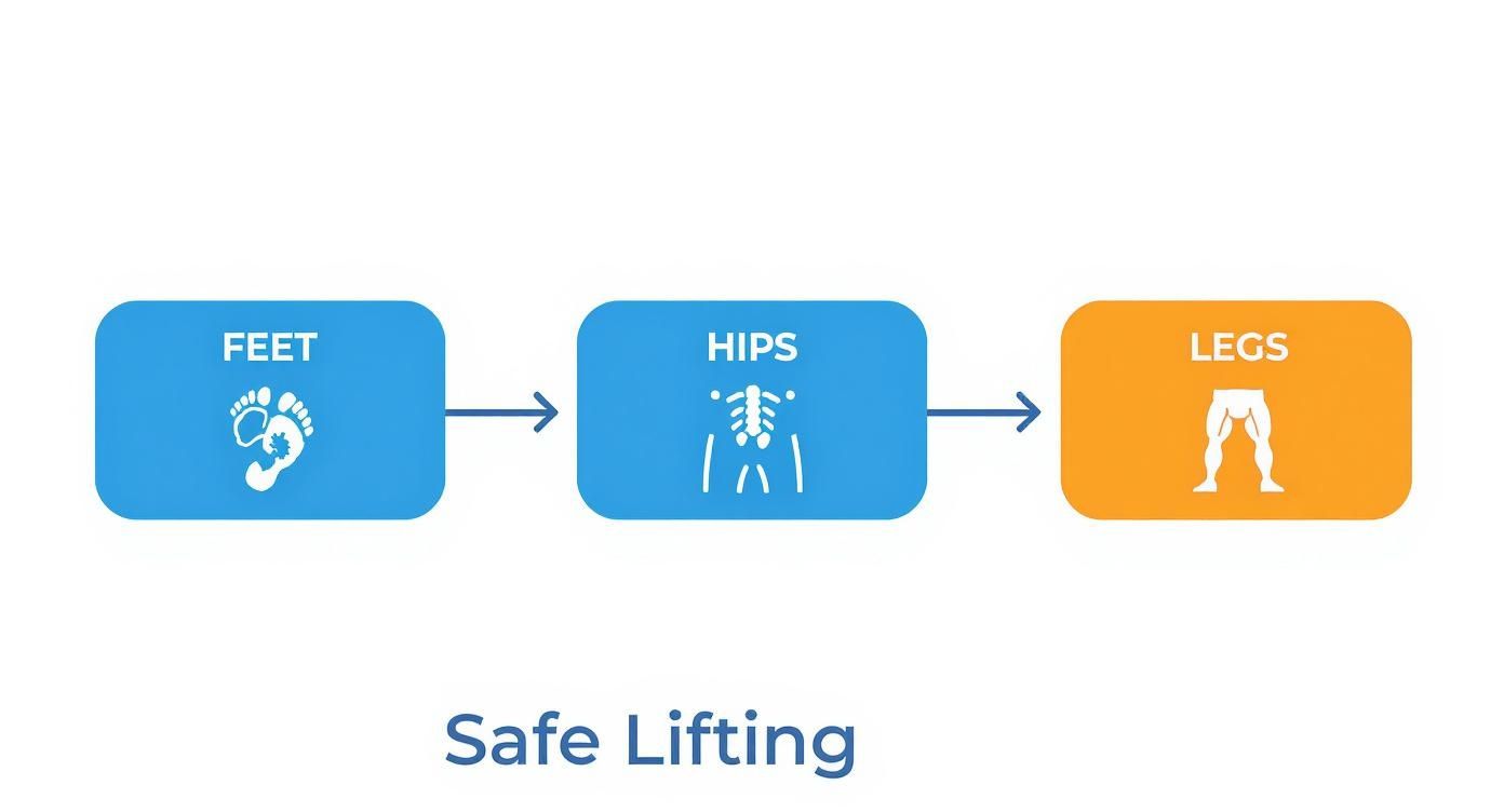 Infographic about safe patient handling techniques